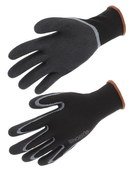 Singer Safety GRIP100 gants nylon nitrile double couche
