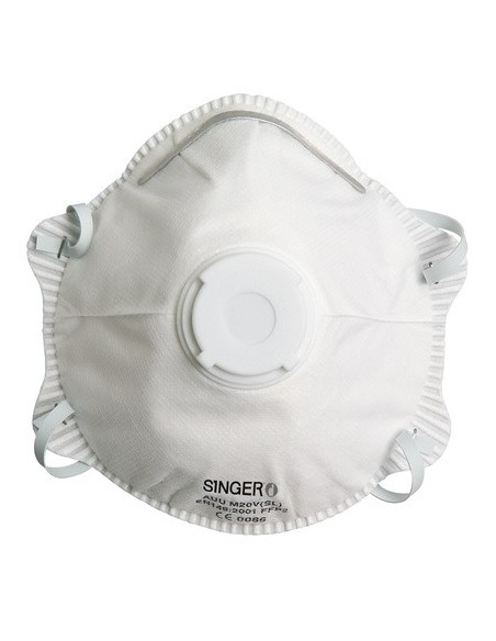SINGER AUUM20VSL Demi-masque classique avec valve FFP2 NR D boîte de 10