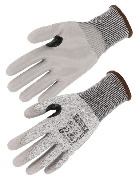 Gant anti-coupure PEHD PU renfort nitrile SINGER PHD335PUR